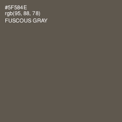 #5F584E - Fuscous Gray Color Image